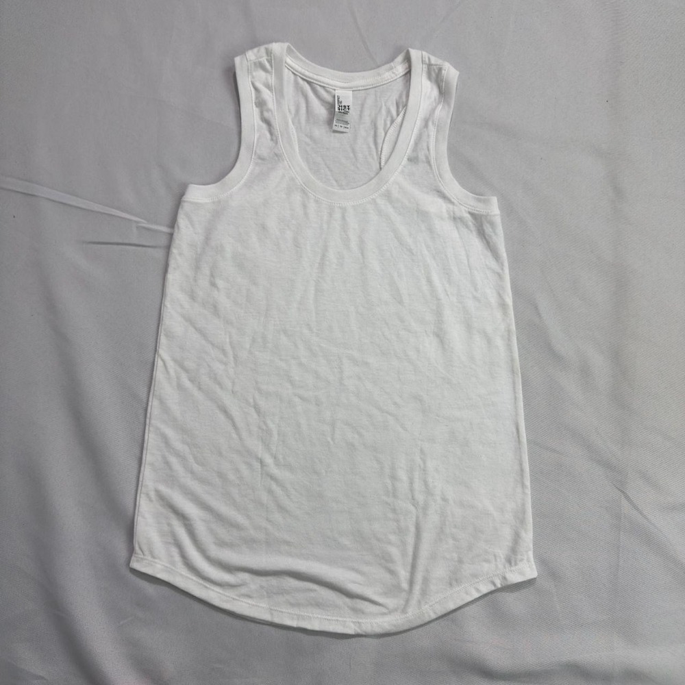 District Racerback Tank Women's XS White Cotton New With Tags